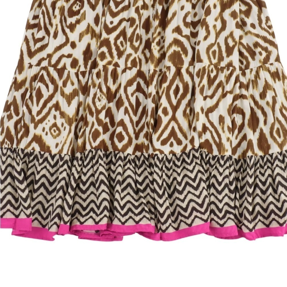Zara Women's Brown Patterned Maxi Skirt - Picture 7 of 9